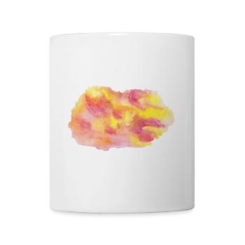 Aquarellhintergrund Rot - Tasse - Weiß - Vorne