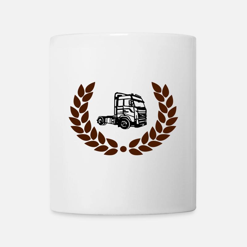 Nous faisons des camions dans le bicolor couronne - Mug blanc - blanc