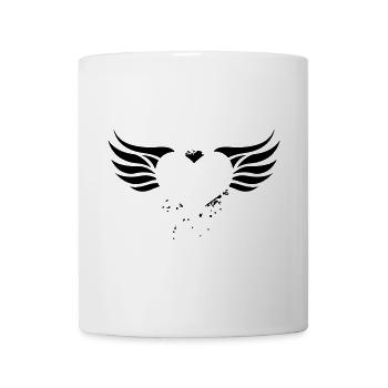 Coeur avec des ailes - Mug blanc - blanc - Devant