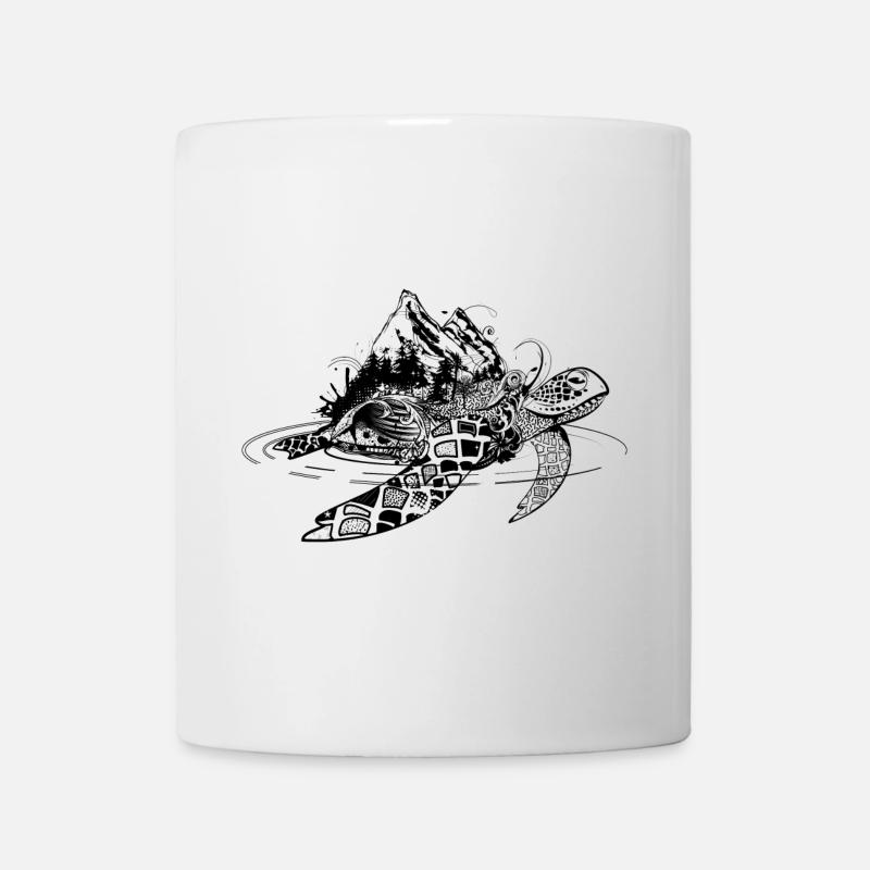 Surreal tortues de mer - Mug blanc - blanc