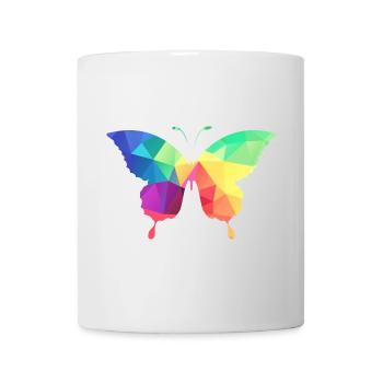 Bunter Schmetterling - Tasse - Weiß - Vorne