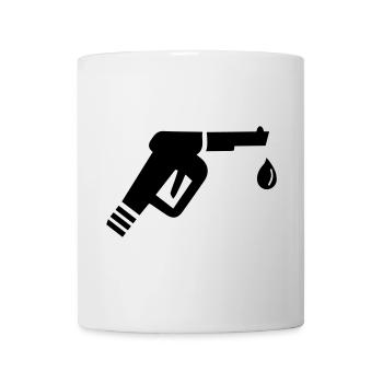 Pistolen Zapfhahn - Tasse - Weiß - Vorne