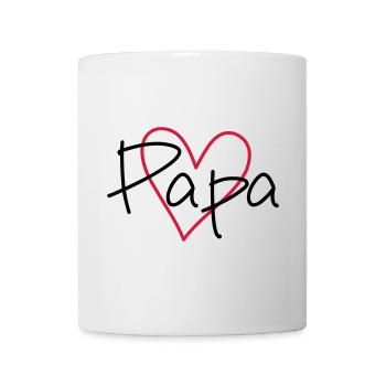 Heart Papa Papamotiv - Mug - white - Front