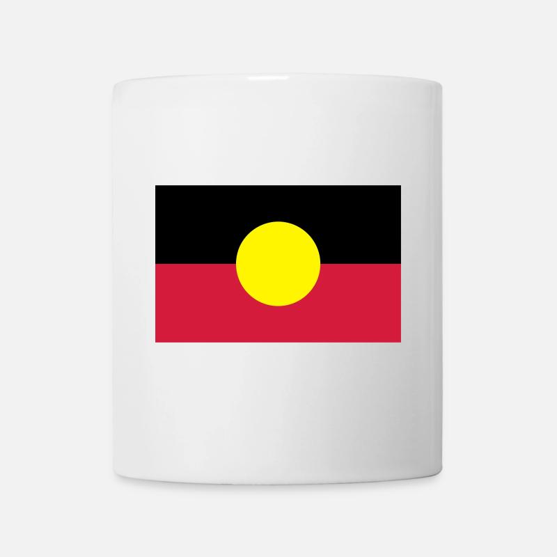 Fahne Flagge Aborigines - Tasse - Weiß