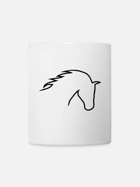 Pferdekopf - Tasse - Weiß