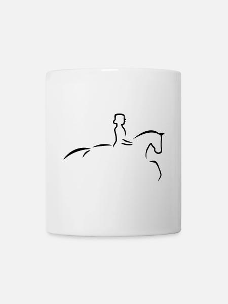 Dressurpferd - Tasse - Weiß