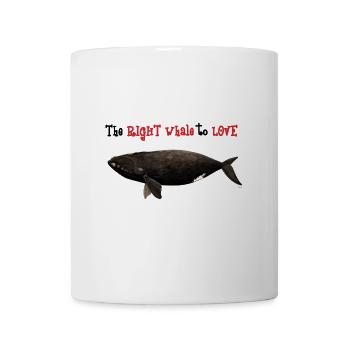 La baleine noire de l'amour - la baleine noire - baleine - Mug blanc - blanc - Devant