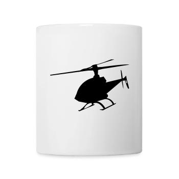 hélicoptère - Mug blanc - blanc - Devant