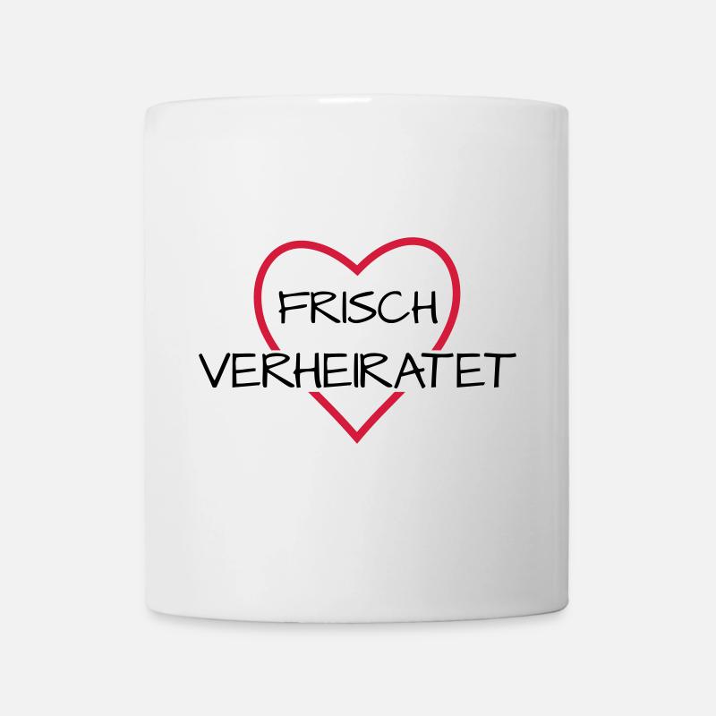 Frisch verheiratet Herz Hochzeit Hochzeitsreise - Tasse - Weiß