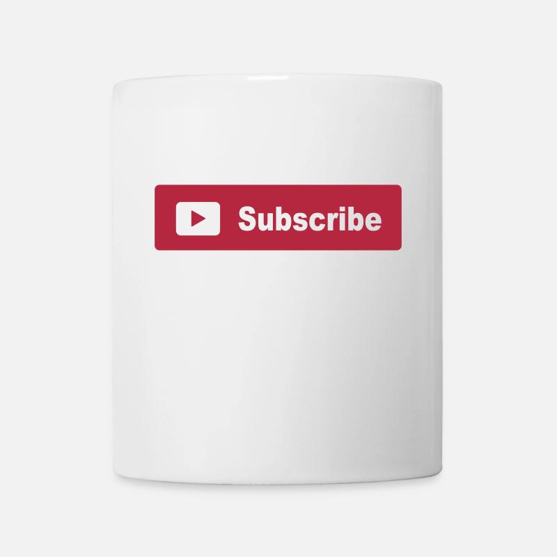 Subscribe Button - Tasse - Weiß