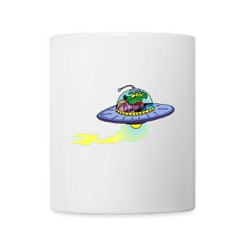 Vaisseau extraterrestre alien - Mug blanc - blanc - Devant