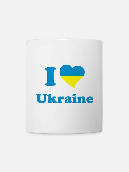 I love Ukraine - Ich liebe Ukraine - Tasse - Weiß