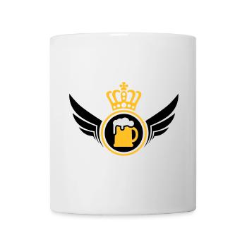 Beer Lord | Wings | Crown | Krone - Mug blanc - blanc - Devant