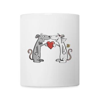 Souris de mariage - mariée et le marié - mariée - marié - Mug blanc - blanc - Devant