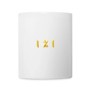 Goldene Pasta-Trio auf Schwarz - Tasse - Weiß - Vorne