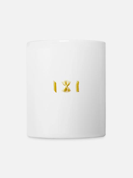 Trio de pâtes dorées sur fond noir - Mug blanc - blanc