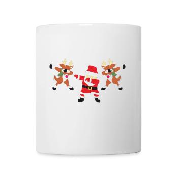père noël avec des cerfs dab - Mug blanc - blanc - Devant