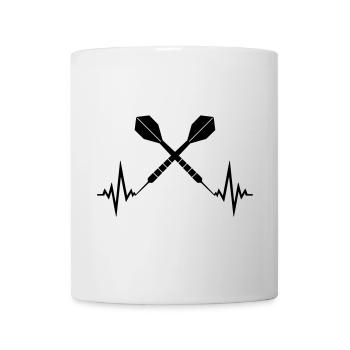 logo cool frequenz herzschlag puls text spielen da - Tasse - Weiß - Vorne
