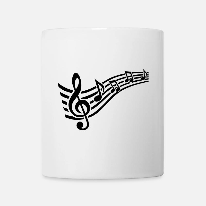 Musik Noten - Tasse - Weiß
