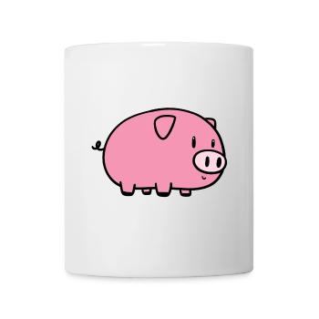 Kleines Schweinchen - Tasse - Weiß - Vorne