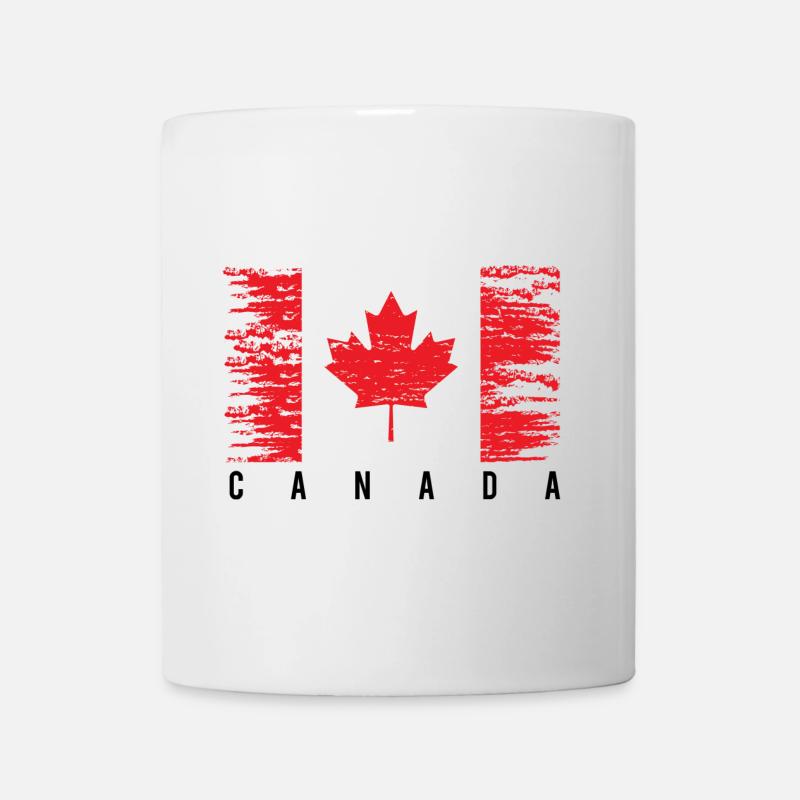 Grunge Canadian Flag - Mug - white