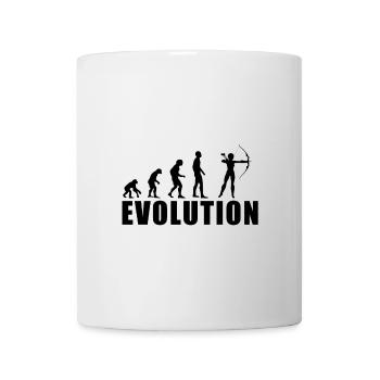 EVOLUTION BOGENSCHIESSEN Geschenk - Tasse - Weiß - Vorne
