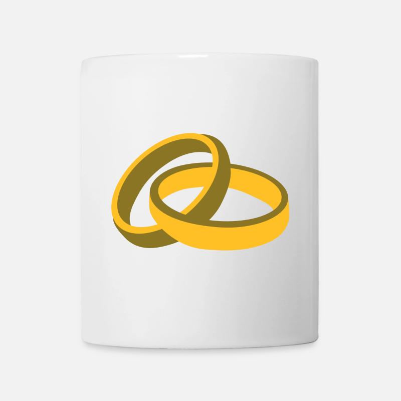 Bagues Mariage - Mug blanc - blanc