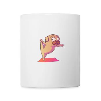 Dog Yoga Fun and Colorful - Mug - white - Front