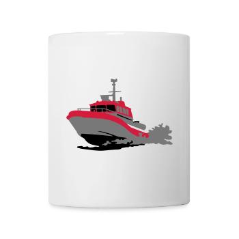Motorboot - Tasse - Weiß - Vorne