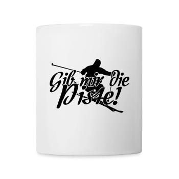 Ski Skifahren Skifahrer Winter Spruch Geschenk - Tasse - Weiß - Vorne