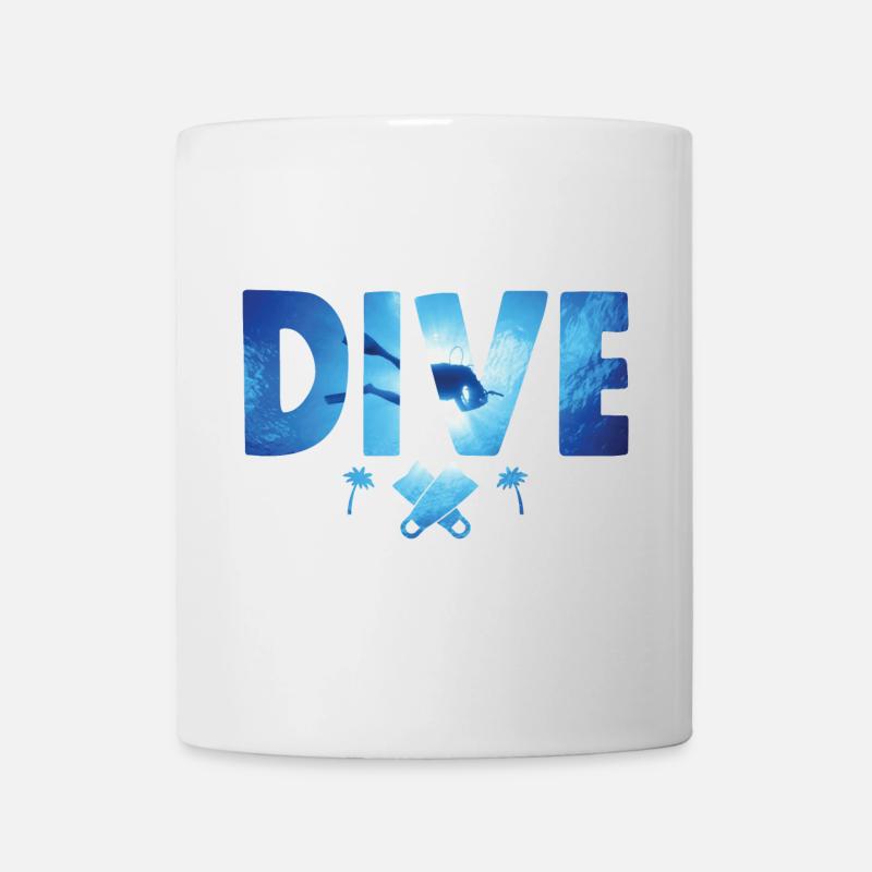 Plongée sous-marine Plongée dans les ombres profondes - Plongée - Mug blanc - blanc