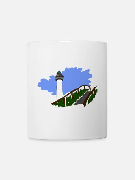 Leuchtturm Egmond - Tasse - Weiß