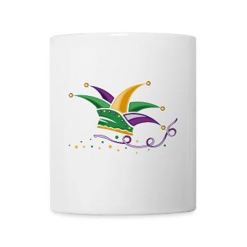 Fool cap Mardi Gras Carnaval de la Nouvelle-Orléans - Mug blanc - blanc - Devant