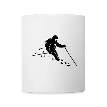 ski freeride - Mug blanc - blanc - Devant
