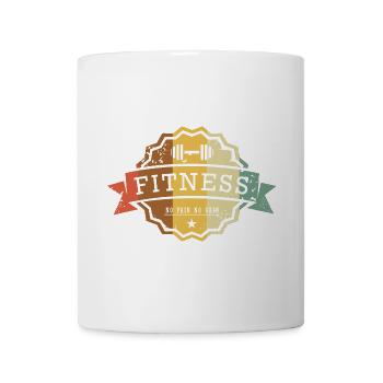 Fitness Badge No Pain No Gain - Mug - white - Front