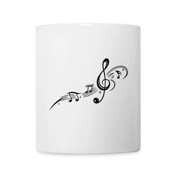 Les notes de musique, clefs, musique - Mug blanc - blanc - Devant