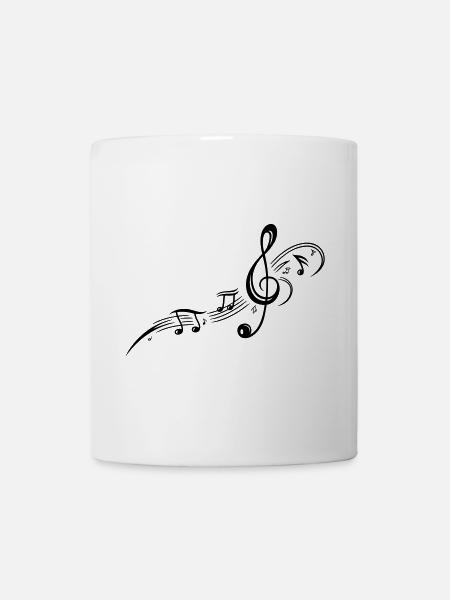 Les notes de musique, clefs, musique - Mug blanc - blanc