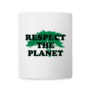 Respectons la planète - Mug blanc - blanc - Devant