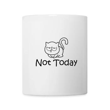 Black "Not today" - Cat - Show your displeasure - Mug - white - Front