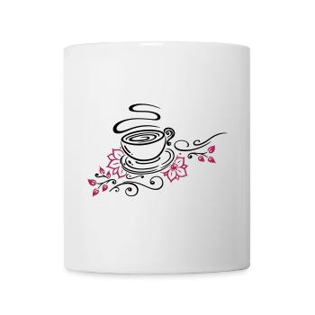 Tee, Teetasse, tea time, Kirschblüten - Tasse - Weiß - Vorne