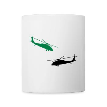 hélicoptère - Mug blanc - blanc - Devant