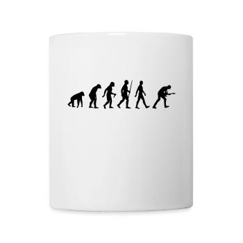E guitare. Evolution, joueur, musique, instrument, - Mug blanc - blanc - Devant