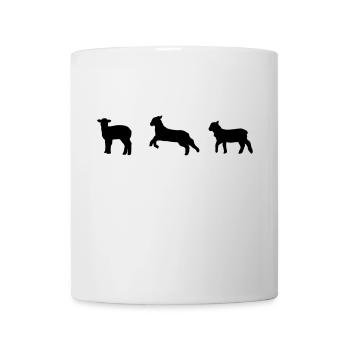 Schafe, Schaf, Lamm, Lämmer - Tasse - Weiß - Vorne