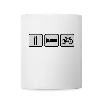 Eat Sleep Bike, Eat Sleep Cycle Racing - Mug blanc - blanc - Devant