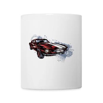 Voiture de course de voyage - Mug blanc - blanc - Devant