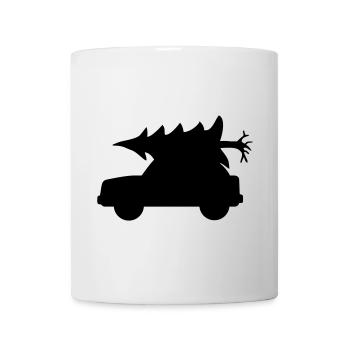 Tannenbaum Weihnachten Auto - Tasse - Weiß - Vorne