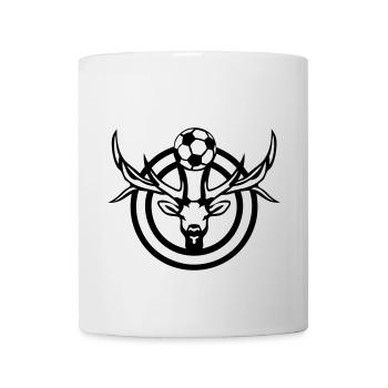 football cerf logo sport - Mug blanc - blanc - Devant