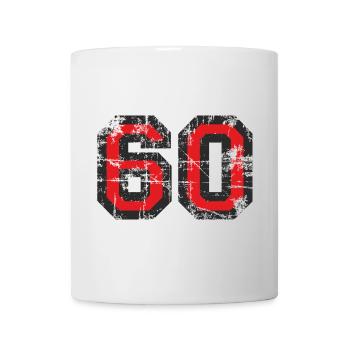 Nombre 60 Soixante 60e Design Anniversaire (FR) - Mug blanc - blanc - Devant