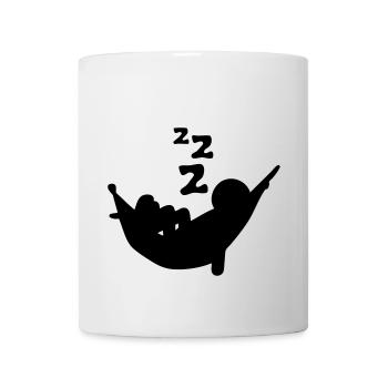 hammock sleep snore nap character - Mug - white - Front