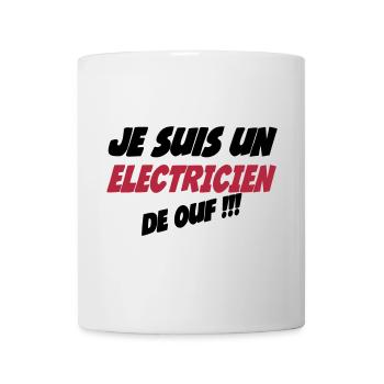 Je suis un électricien de ouf !!! 222 - Mug blanc - blanc - Devant
